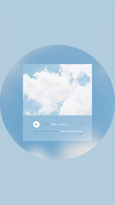 Circle Frame Sky Scene Music Player Instagram Highlight