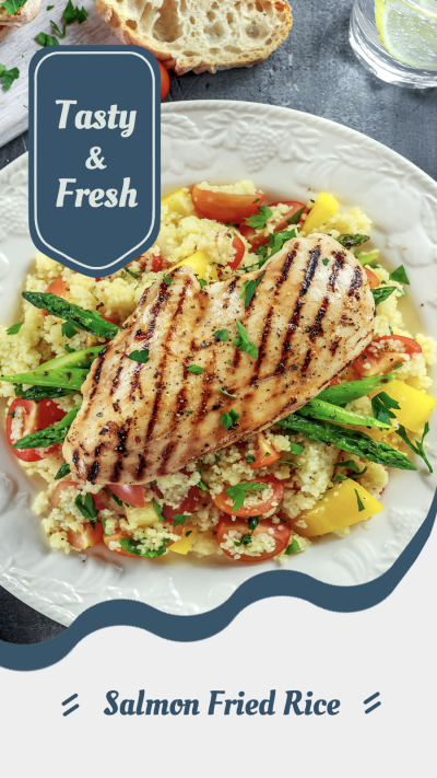 Delicious Food Exotic Cuisine Fashion Simple Style Poster Instagram Story