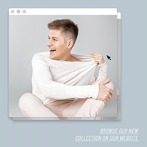 Mouse Pointer Element Men's Wear Promo Simple Style Ecommerce Product Image