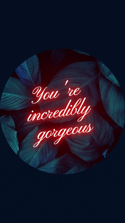 Green Leaves Decorate Neon Lights Text Instagram Highlight