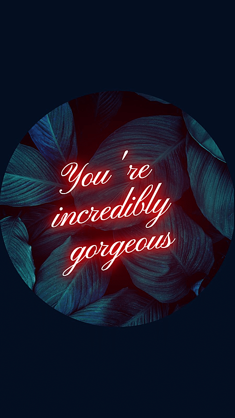 Green Leaves Decorate Neon Lights Text Instagram Highlight