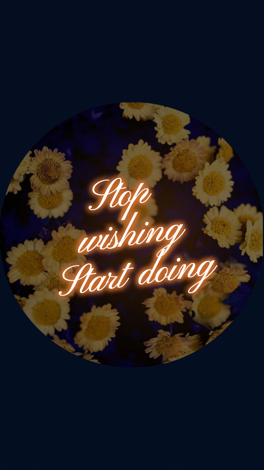 Fashion Flowers Decorate Neon Lights Text Instagram Highlight