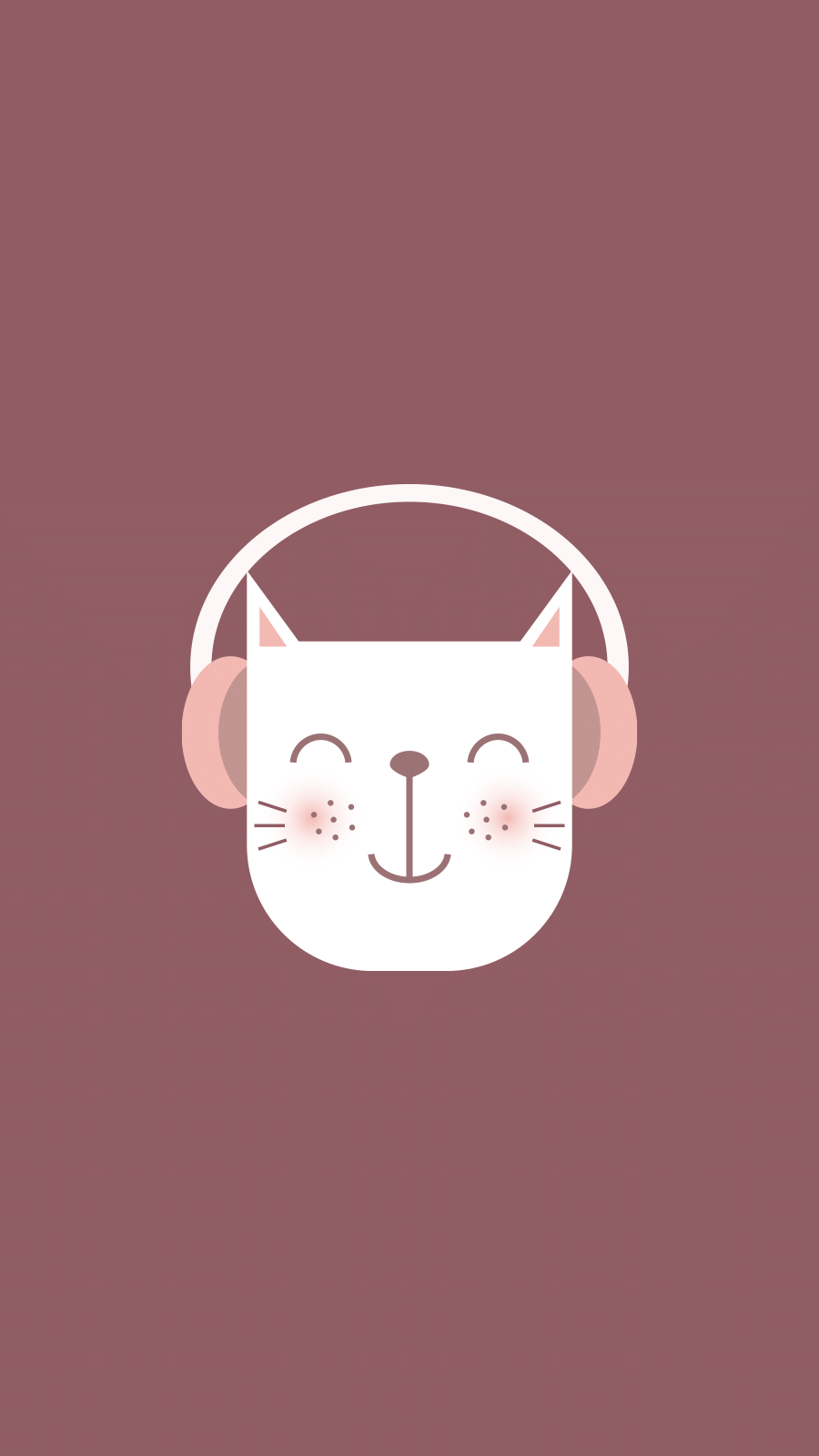 Cute Cartoon Pet Headset White Cat Illustration Instagram Highlight