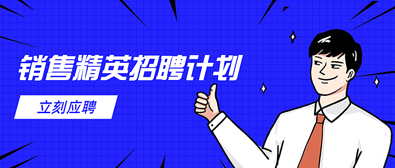 金融保险销售精英招聘计划金融手绘首图