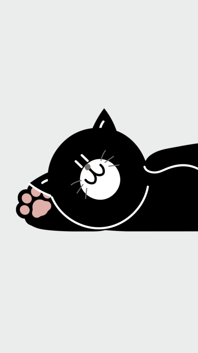 Cute Cartoon Black Cat Face Paw Instagram Highlight