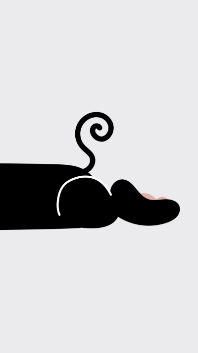 Cute Cartoon Black Cat Tail Paw Instagram Highlight