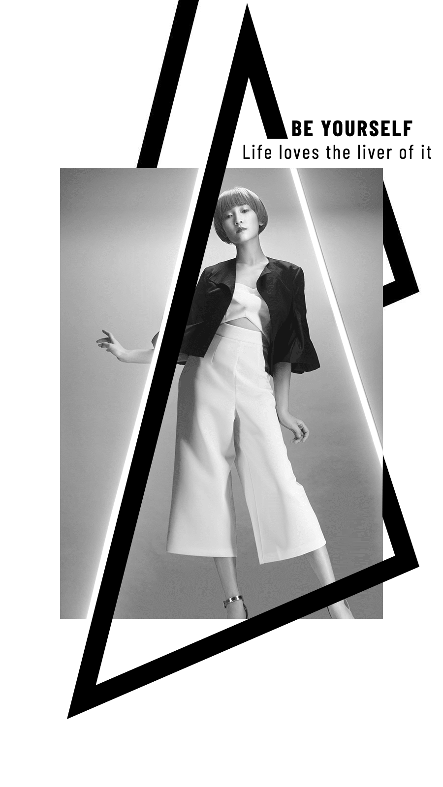 Luxury Style Geometric Frame Woman Show Instagram Story