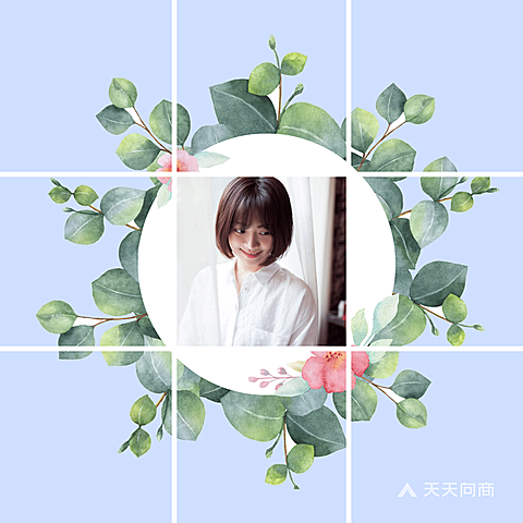 玫瑰花爱心方形展示海报