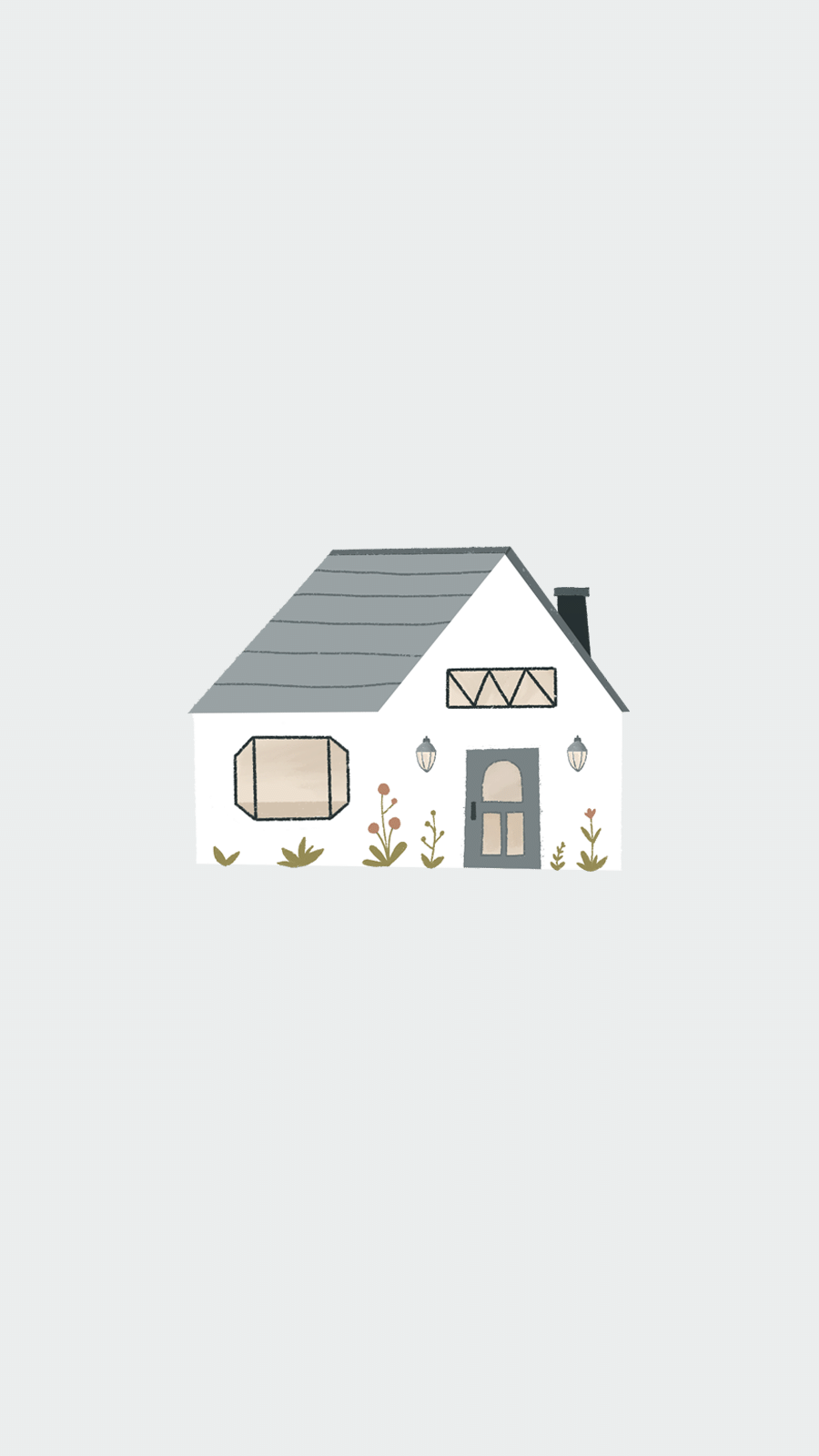 Literary Cute Hand Painted Cartoon House Instagram Highlight