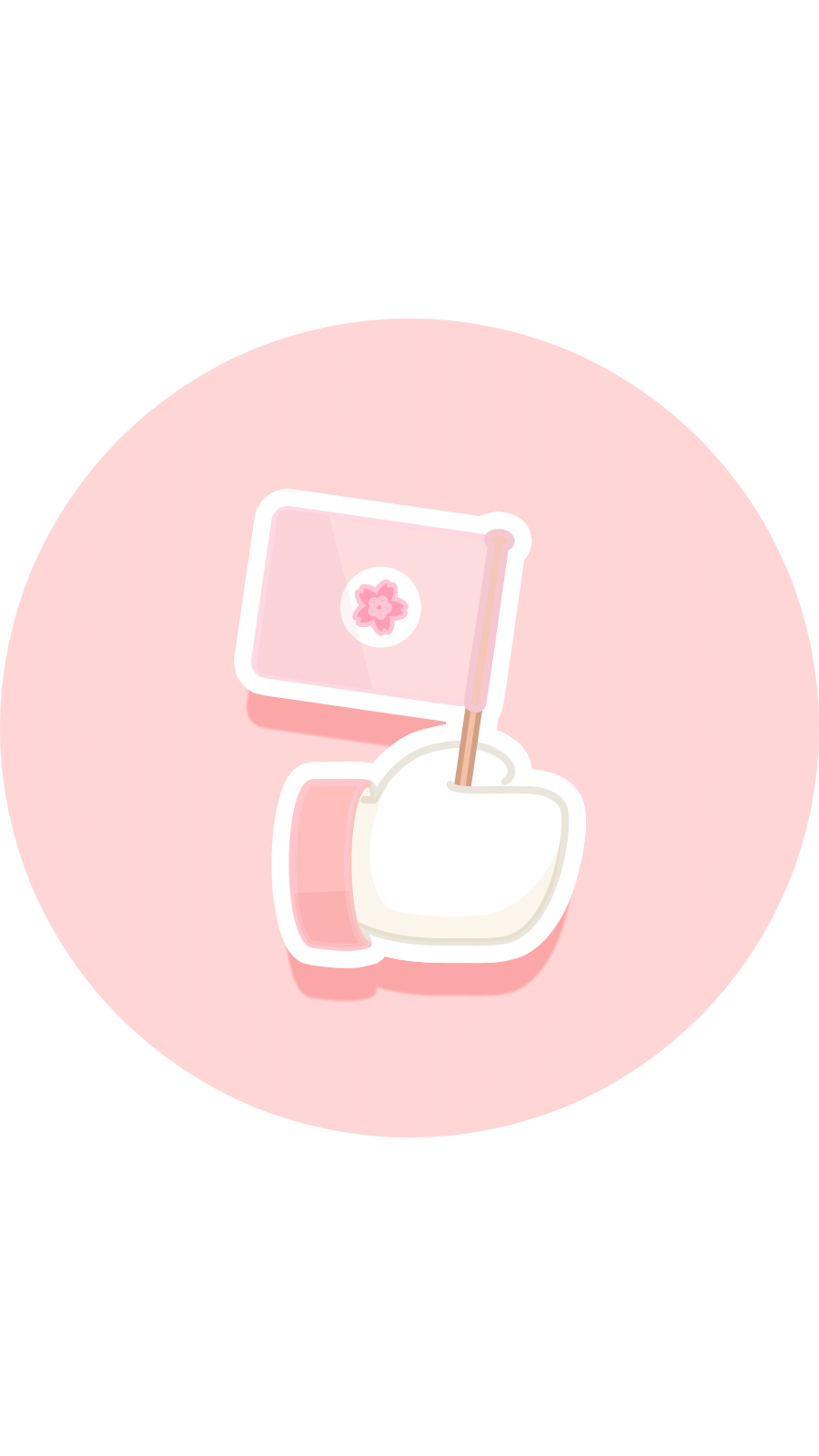 Japanese Culture Cherry Flag Illustration Instagram Highlight