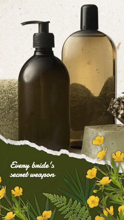 Skincare Lotion Floral and Plant Theme Ecommerce Story