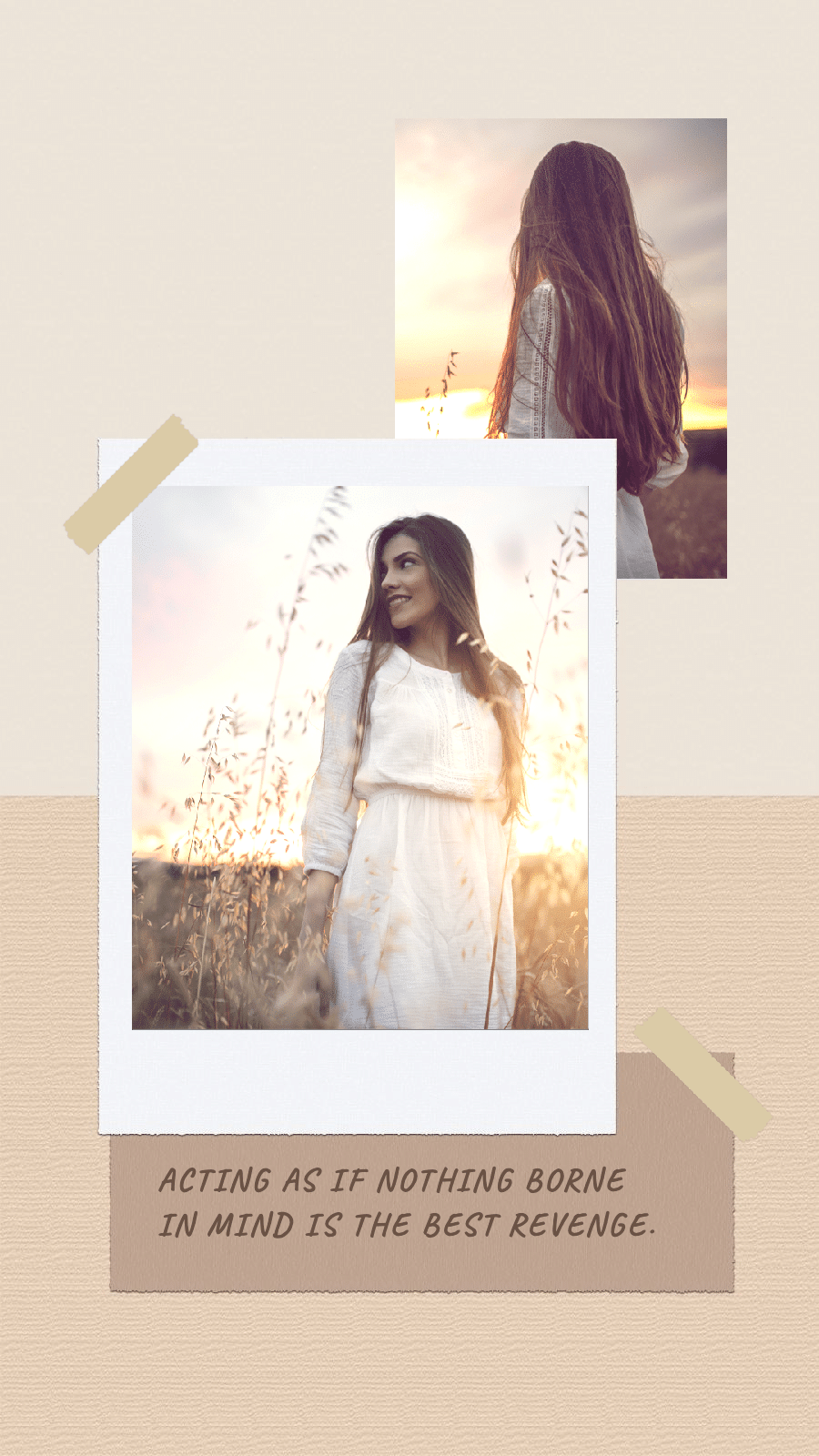 Woman Photos Special Frame Fashion Simple Style Polaroid Simulation Poster Instagram Story预览效果
