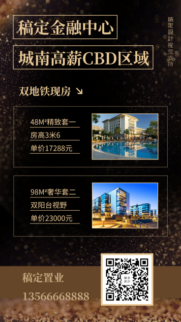 金融中心公寓出租介绍海报预览效果