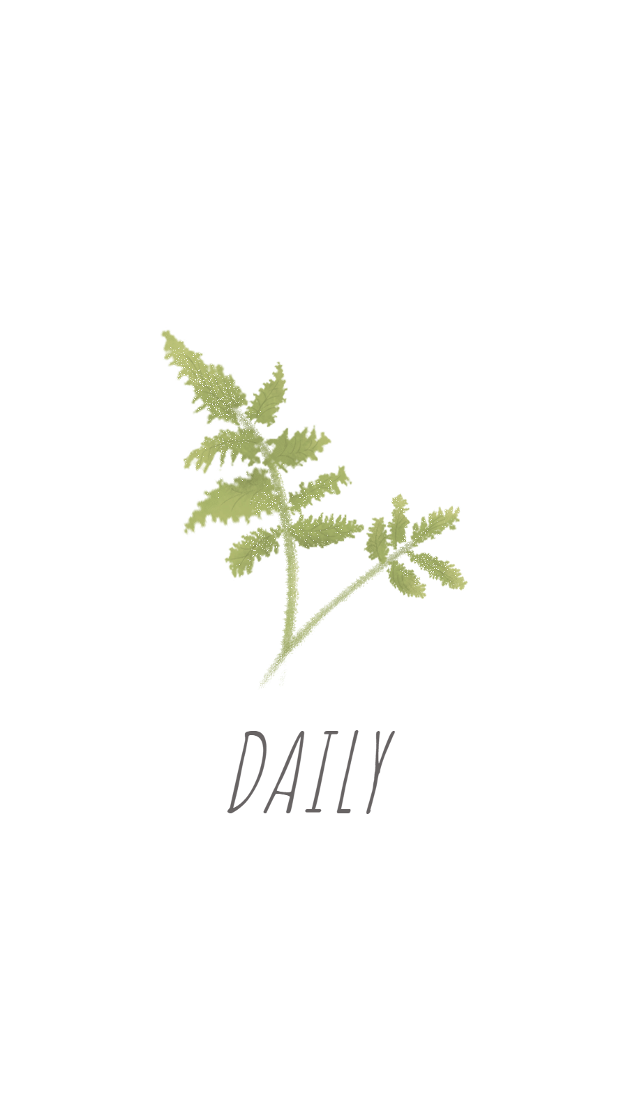 White Background Leaves Text CLass Hand-painted Simple Style Instagram Highlight