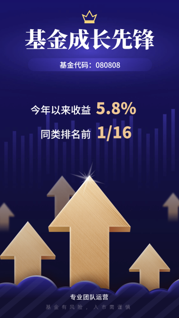 金融保险金融基金成长先锋产品营销海报预览效果