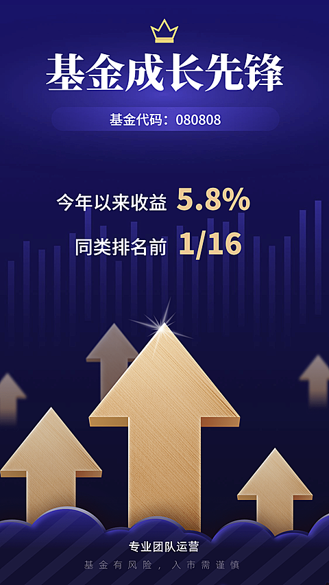 金融保险金融基金成长先锋产品营销海报