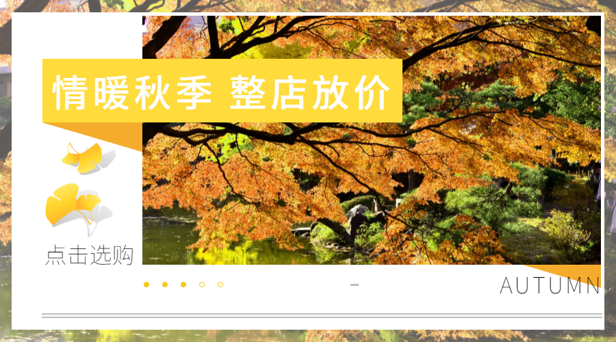 秋季促销清新简约广告banner预览效果