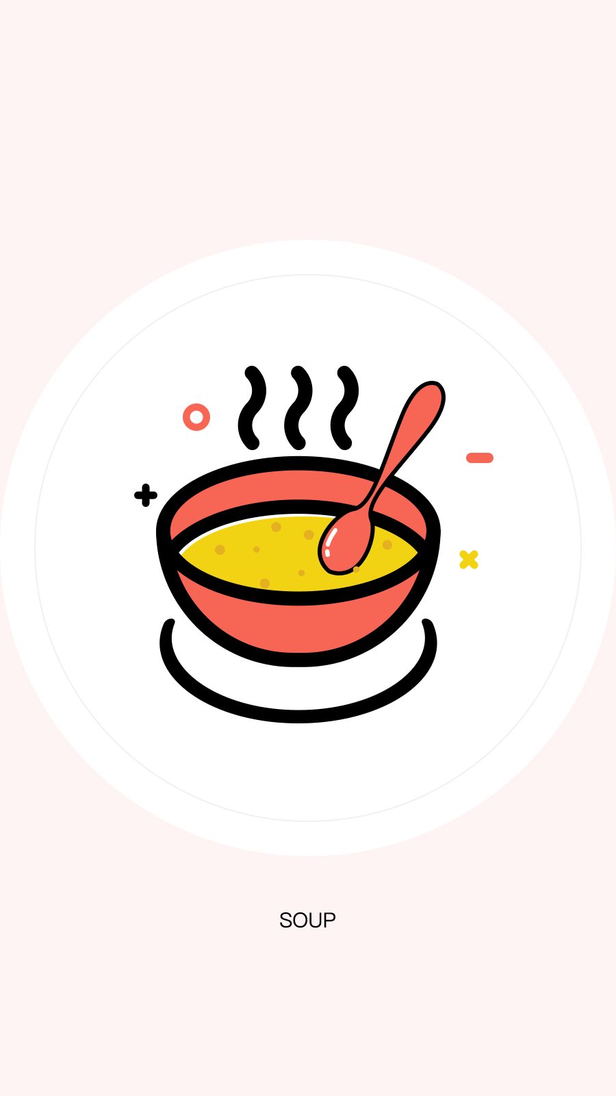 Fast and Light Western Food Soup Illustration Instagram Highlight