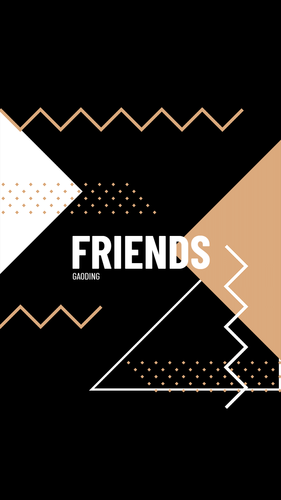 Simple Triangle Pattern Text Friends Instagram Highlight