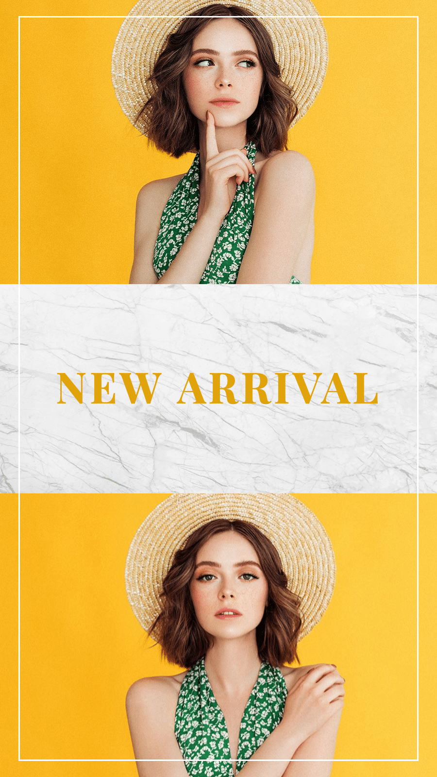 Rectangle Frame Women's Wear New Arrival Display Instagram Story