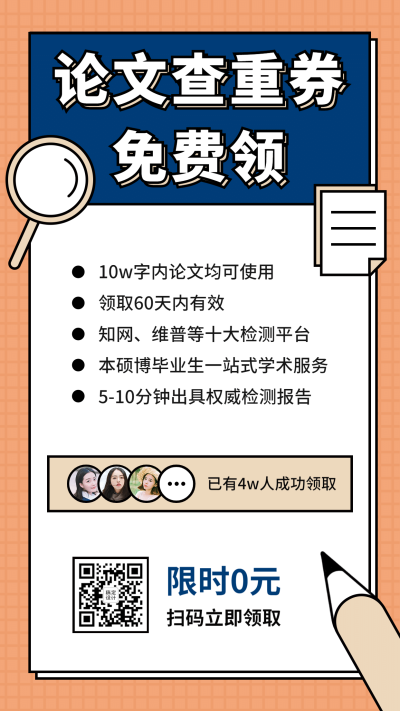 毕业论文免费查重简约手机海报