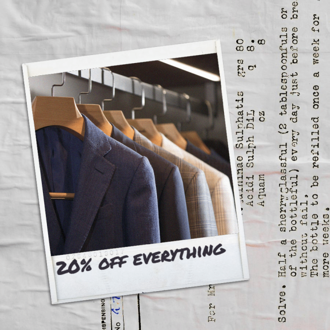 Retro Men's Suits Discount Promo Instagram Post预览效果