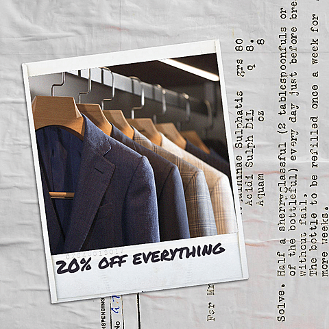Retro Men's Suits Discount Promo Instagram Post
