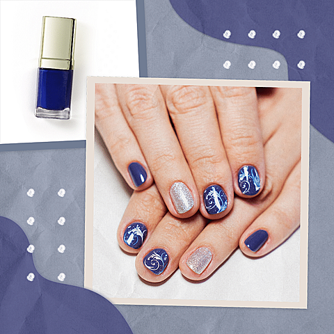 Luxury Paper Background Nail Polish Detail Display Instagram Post