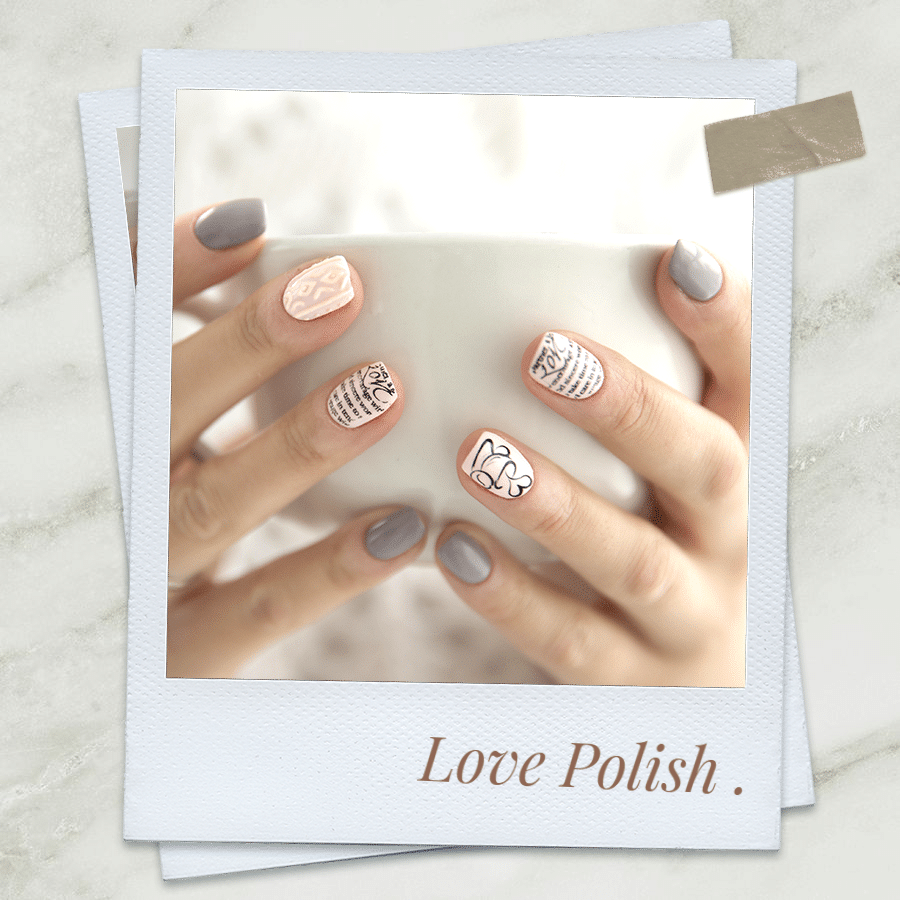 Simple Literary Nail Polish Introduction Instagram Post预览效果