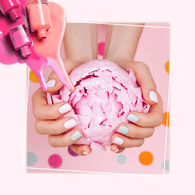 Simple Cute Nail Polish Display Introduction Instagram Post预览效果