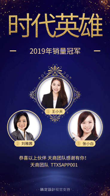 排行榜喜报年度销量冠军表彰预览效果