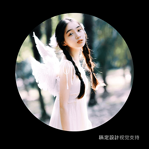 文艺清新少女圆形头像