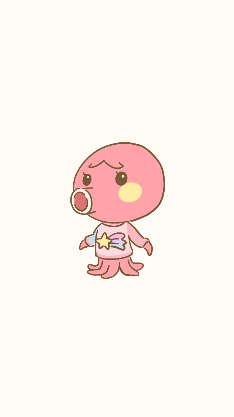 Cute Hand Painted Animal Pink Octopus Instagram Highlight预览效果