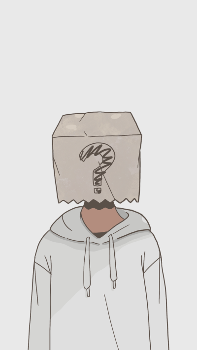 Hand Painted Paper Box Head Boy Instagram Highlight