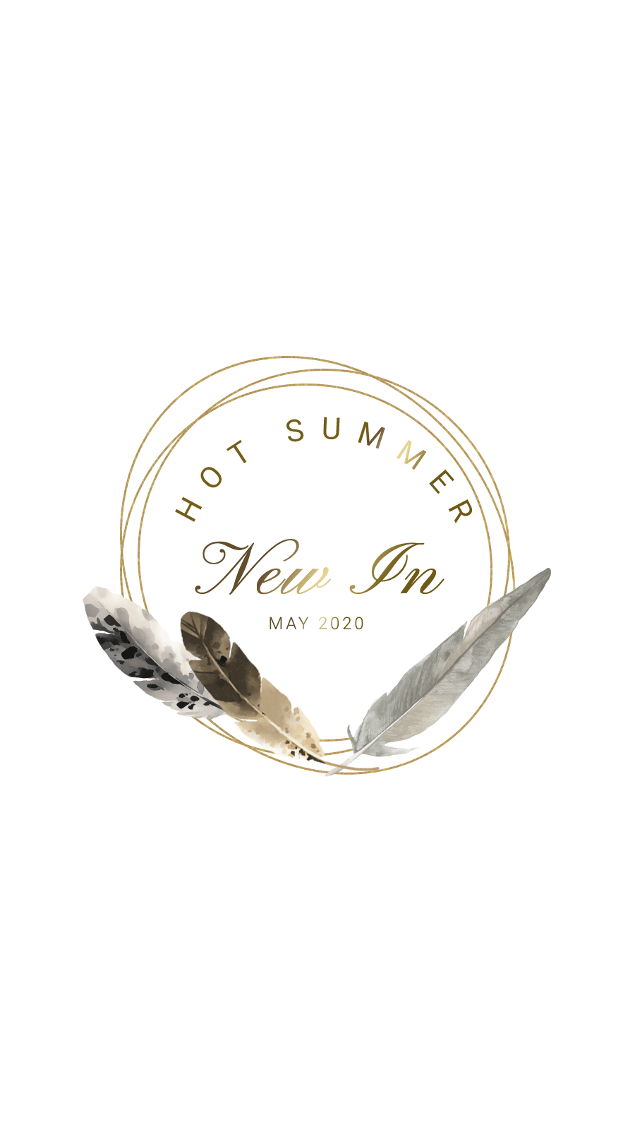 Luxury Gilded Text Summer New In  Instagram Highlight
