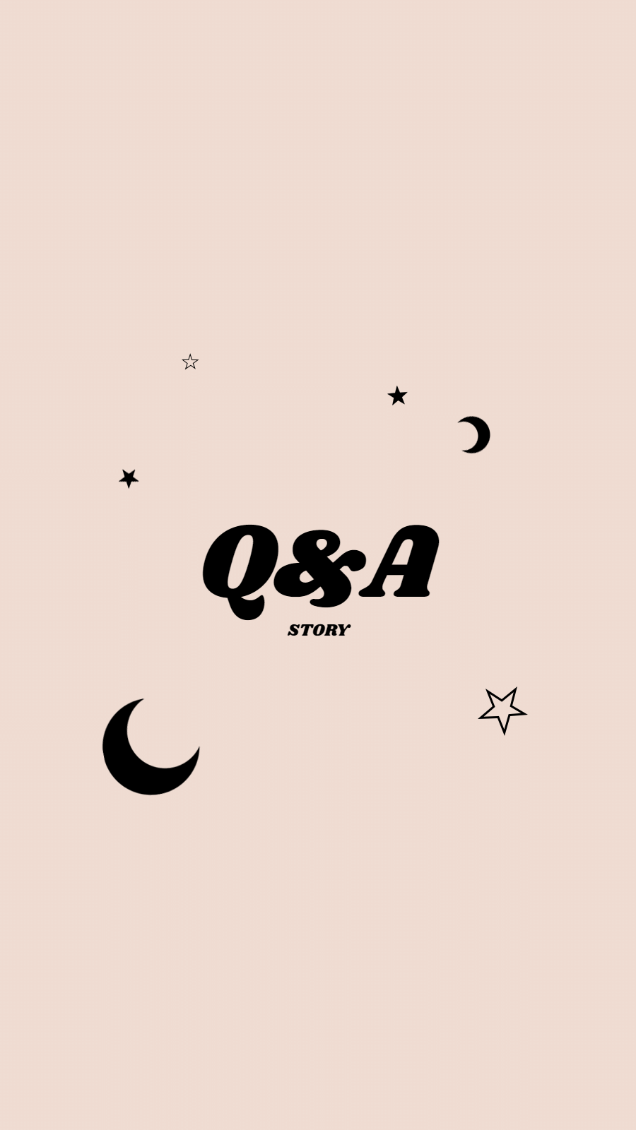 Simple Style Black Moon Element Text Instagram Highlight