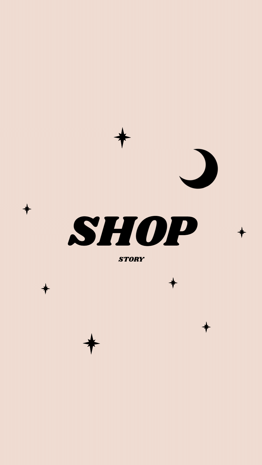 Light Pink Background Moon Star Shop Text Simple Fashion Style Instagram Highlight
