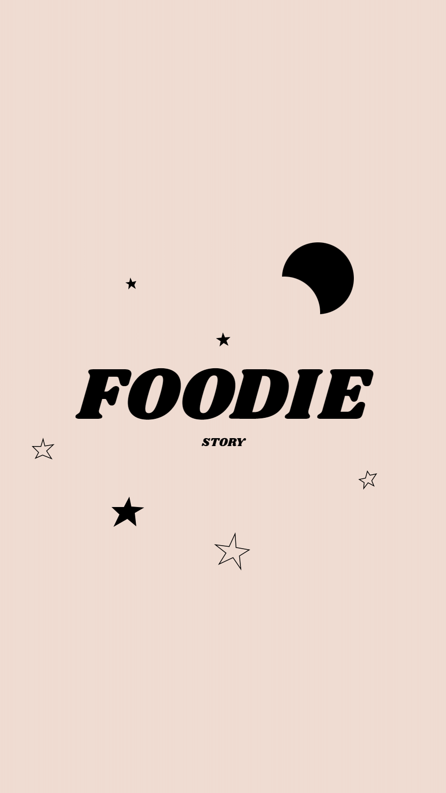 Minimalist Gray Pink Background Star Element Simple Text Foodie Instagram Highlight