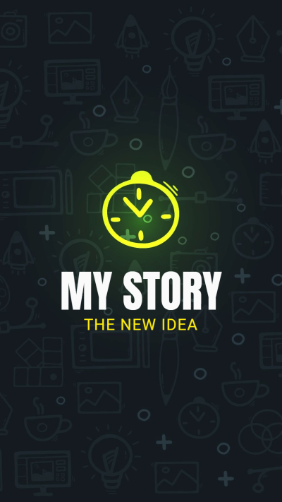 Fluorescence My Story Text Clock Pattern Instagram Highlight