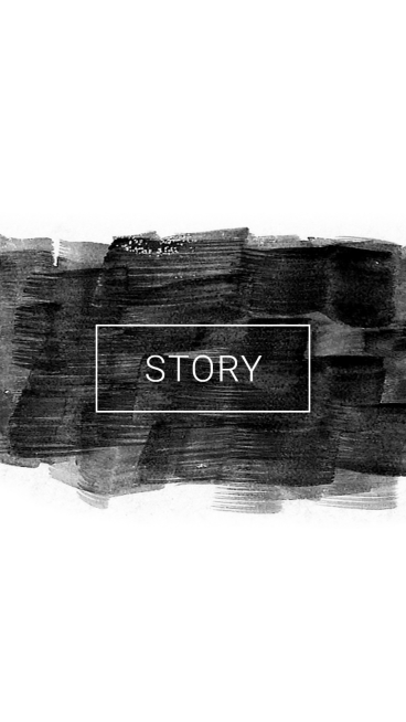 Simple Style White Background Black Watercolor Brush Element Instagram Highlight预览效果