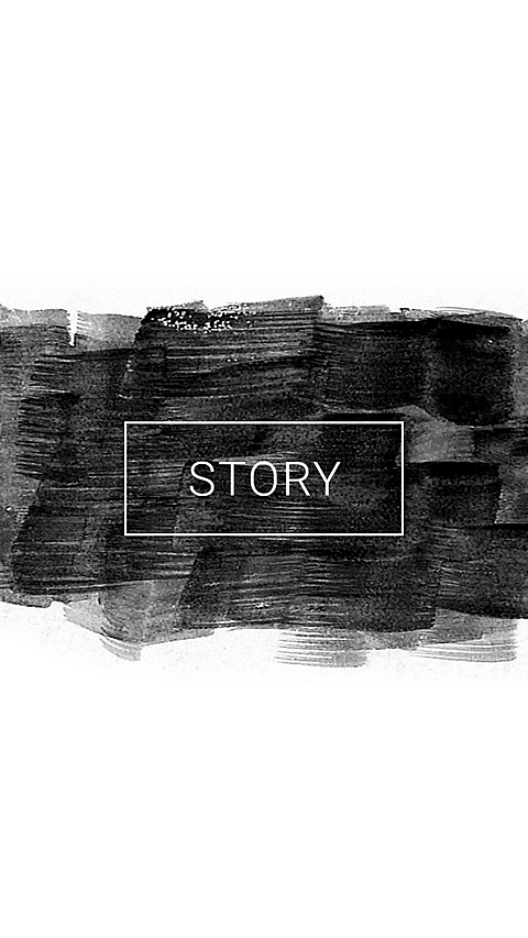 Simple Style White Background Black Watercolor Brush Element Instagram Highlight