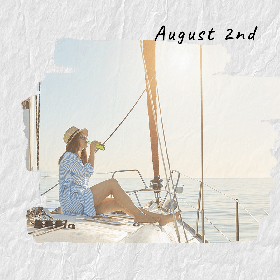 Simple Literary Seaside Woman Calendar Record Instagram Post预览效果