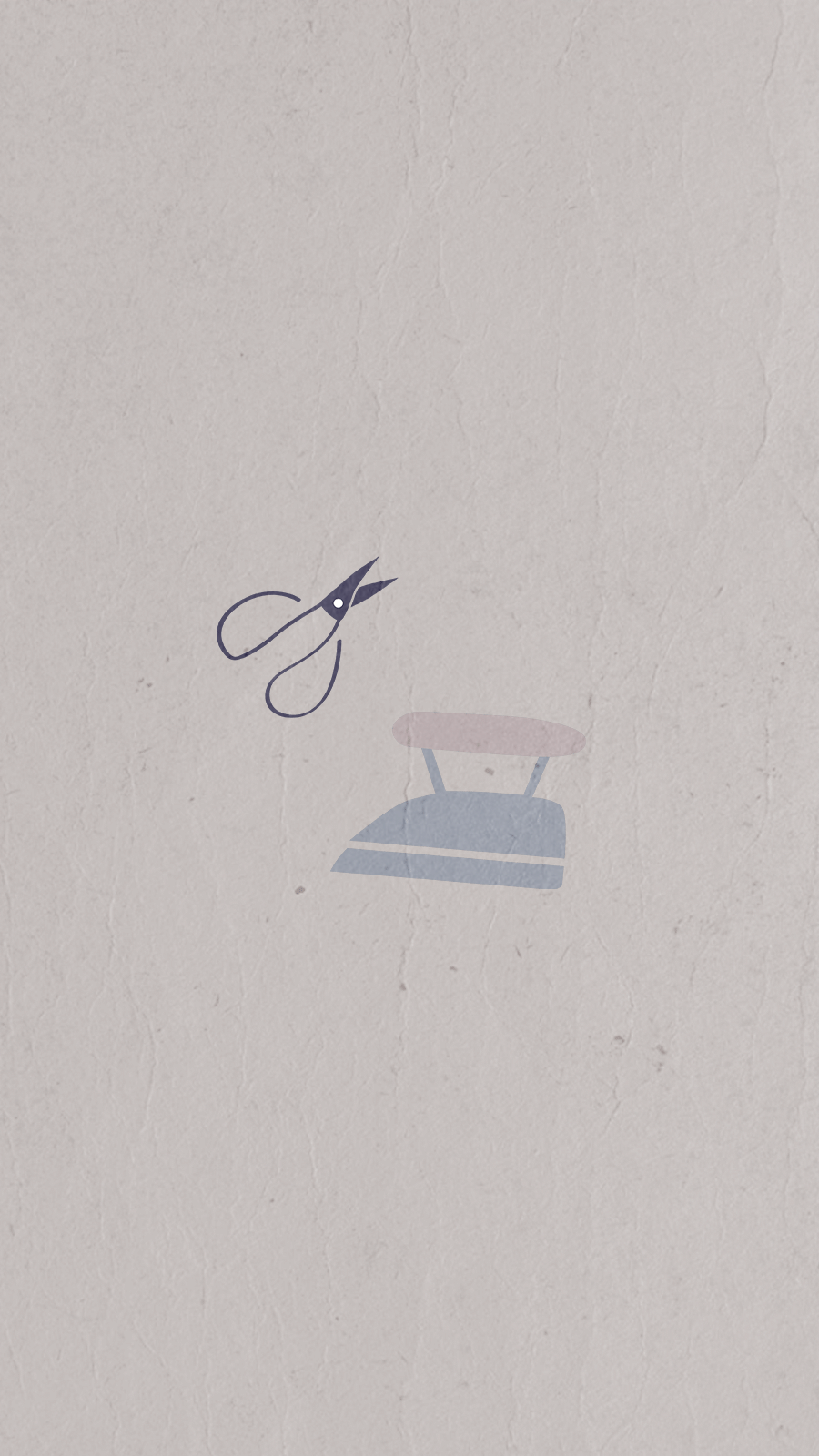 Gray Purple Background Scissors Iron Fashion Simple Style Instagram Highlight