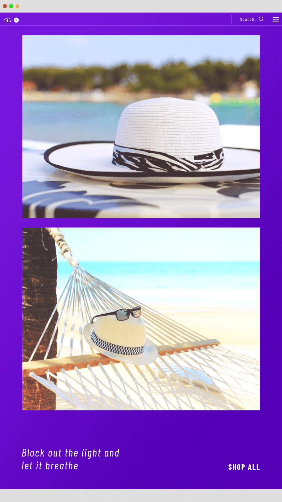 Seaside Hats Photo Promotion Simple Art Simple Fashion Style Poster Instagram Story