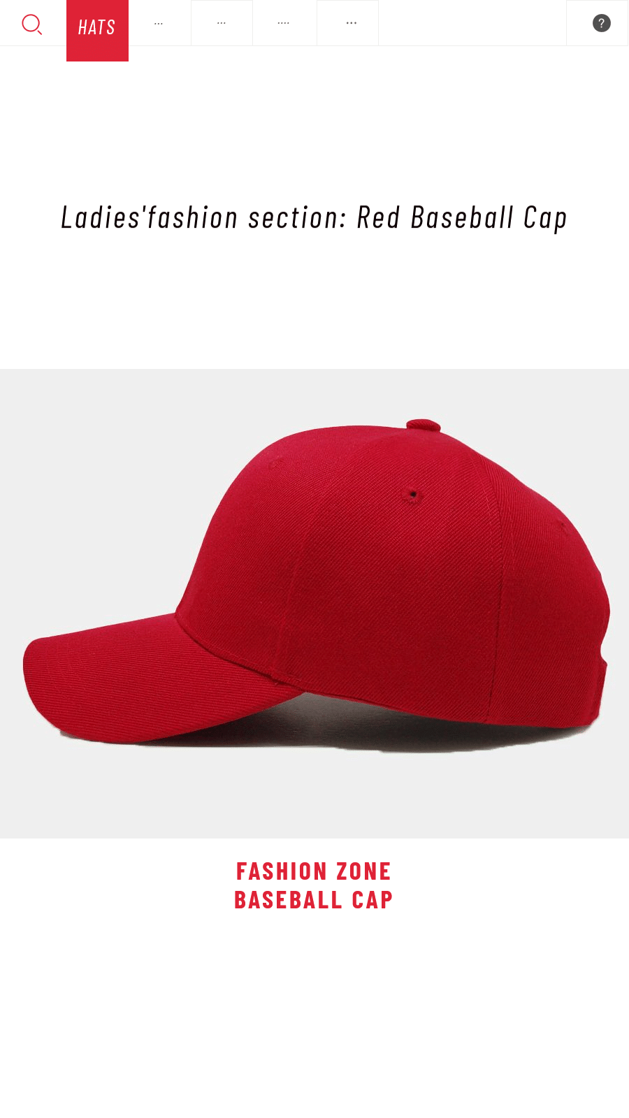 Simple Interface Simulation Red Baseball Cap Instagram Story预览效果