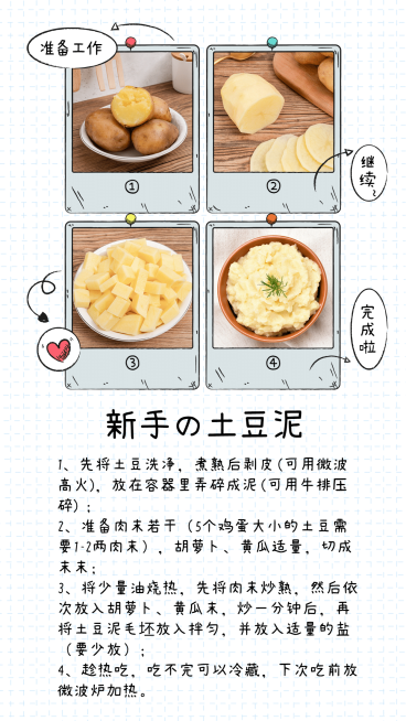 美食菜谱手账海报预览效果