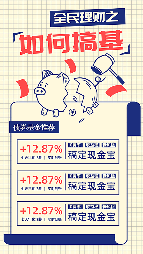 金融保险全民理财如何搞基基金产品推荐海报