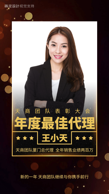 年度最佳代理表彰预览效果