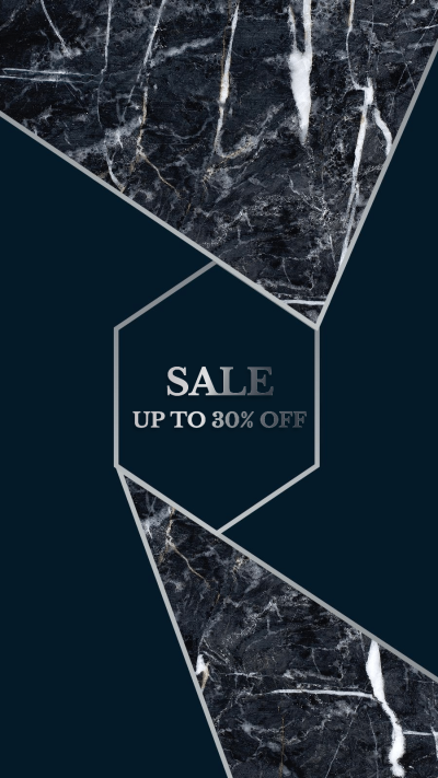 Luxurious Marble Pattern Geometry Frame Text Sale Discount Instagram Highlight