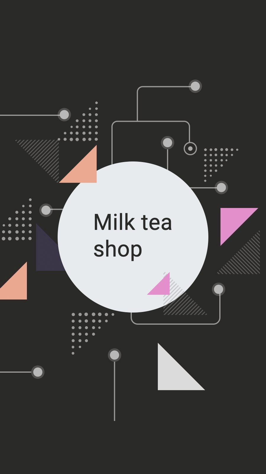 Fashion Geometric Shapes Text Milk Tea Shop  Instagram Highlight预览效果